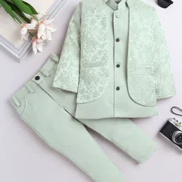 FOURFOLDS Boys Stone Embellished & Embroidered Sherwani Set-image-63