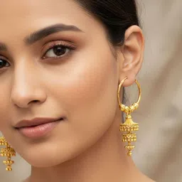 VIVASTRI Circular Jhumkas Earrings image 2