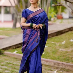 Mitera Woven Design Zari Silk Blend Saree-picture-14