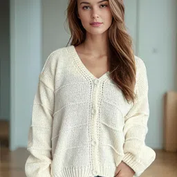 StyleCast Women Ribbed Cable Knit Cardigan Sweater-image-64