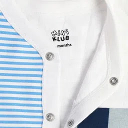 MINI KLUB Boys Collarless Checked Pure Cotton Tailored Jacket image 2