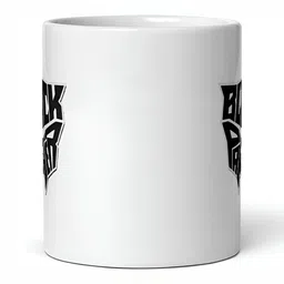 Mr UVD White & Black Typography Printed Ceramic Matte Mug 350 ml image 3