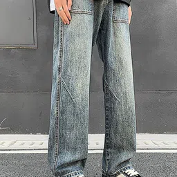 StyleCast x Revolte Men Straight Fit Light Fade Jeans-picture-19