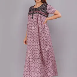 PR PINK ROYAL Printed Maxi Nightdress-image-23