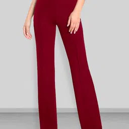 Dream Beauty Fashion Women Flared Easy Wash Pleated Trousers image 1