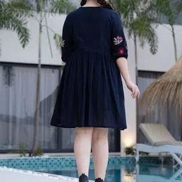 VenderVilla Floral Embroidered A-Line Dress image 2