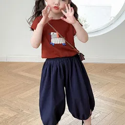 LULU & SKY Girls Printed T-shirt with Palazzos image 4