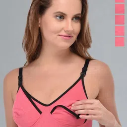 Fabme Pack Of 5 Medium Coverage Maternity Bra-image-0