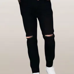 BuaGi Collection Men Regular Fit Mid-Rise Slash Knee Jeans-image-99