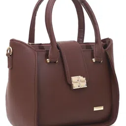 Stamp PU Structured Handheld Bag with Tasselled image 3