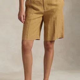 Polo Ralph Lauren Women Solid Mid Rise Casual Shorts image 1