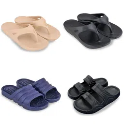 Feel alive Set Of 4 Ultra-Comfortable Lightweight Thong Flip-Flops-picture-11