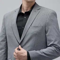 Theme Slim Fit Checked Single-Breasted Two-Piece Formal Suit image 3