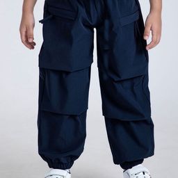 Hopscotch Boys Navy Blue Cotton Balloon Cargo Pants-picture-32
