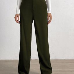 BAESD Women Relaxed Straight Leg High-Rise Trousers-picture-1