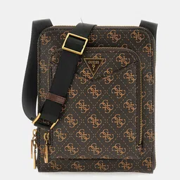 GUESS Men Siena Flat Geometric Printed Messenger Bag image 1