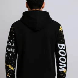 Try This Men Typography Printed Hooded Long Sleeves Sweatshirt image 3