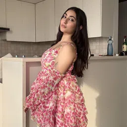 To Queens Women Floral Print Georgette Fit & Flare Dress image 4