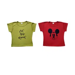 100luck Girls Casual Cotton Blend Crop Top (Multicolor, Pack of 2)-picture-21