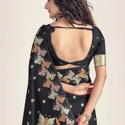 CaniBani Woven Design Zari Silk Blend Banarasi Saree image 2