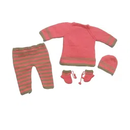 Cute Collection Kids Unisex Set of 4 Woolen Sweater With Pajami, Cap & Pair of Socks image 2
