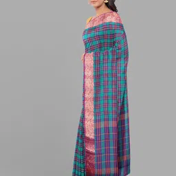 The Chennai Silks Checked Pure Cotton Chettinad Saree image 3