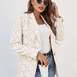 bebe Printed Single Breasted Blazers image 2