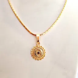 Nawab Collection Gold-Plated Brass Pendants with Chains-image-54