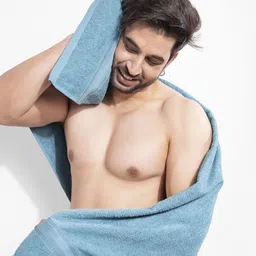 HotGown Turquoise Blue Cotton 400 GSM Bath Towel-picture-28
