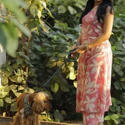 SZN Women Floral Printed Regular Kurta with Trousers image 5