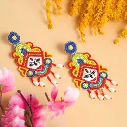 VIRAASI Oval Chandbalis Earrings-picture-42