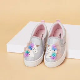 Pantaloons Junior Girls Printed PU Slip-On Sneakers-picture-25