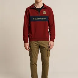 Octave Men Colourblocked Sweatshirt image 3