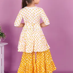 rktm Girls Ethnic Motifs Printed Regular Kurta with Sharara image 4