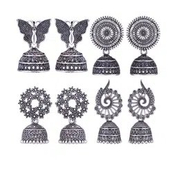 Sangria Alloy Silver-Plated Earrings-image-60