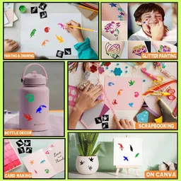 VOORKOMS Bell, stars & Multi Designs Small Stencil Sticker For Kids image 2