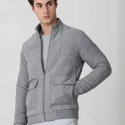 Mufti Men Mock Collar Solid Padded Jacket image 2