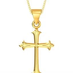 Joyalukkas 22Kt Gold Sharp Edged Holy Cross Pendant - 2.226 g image 4