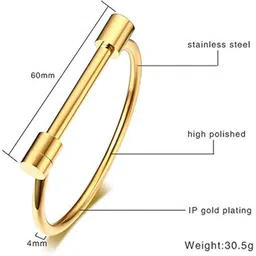 APUNKA D FASHION Gold Stainless Steel Bracelet image 2