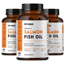 Nirvasa Omega 3 Salmon Fish Oil Capsules 60 X 3-picture-26