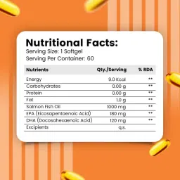 Nirvasa Omega 3 Salmon Fish Oil Capsules 60 X 3 image 3