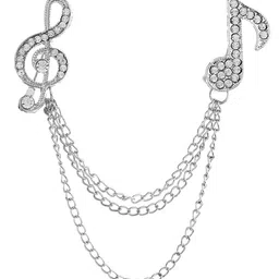 Peora Silver-Toned Plated Metal Brooch image 4