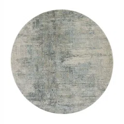 OBSESSIONS Cream-Coloured & Brown Abstract Round Shaped Carpet image 2