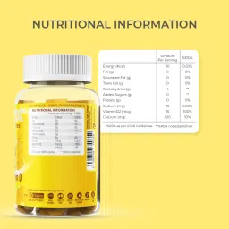 Nutriburst Health & Vitality Multivitamin 60 + NUTRIBURST Sugar-Free Vegan Gummies Healthy Muscles and Bones Calcium and Vitamin D Sugar Free Natural - 60 Gummies Lemon Flavoured image 5