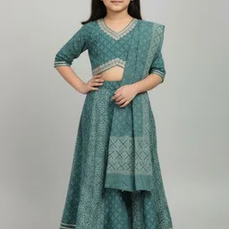 Biglilpeople Girls Printed Ready to Wear Lehenga & Blouse With Dupatta image 3