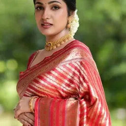 Moda Rapido Woven Design Zari Art Silk Handloom Banarasi Saree-image-92