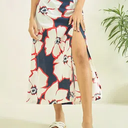 luyk Girls Printed Pencil Midi Skirt-image-21