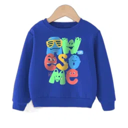 Joggers Park Kids-Unisex Blue Cotton Sweatshirts-image-38