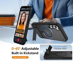 Karwan Unisex Samsung Galaxy S23 Plus 5G Impact Resistant Wireless Charging Back Case image 2