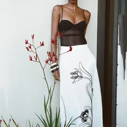 LULU & SKY Embroidered A-Line Midi Skirts-picture-35